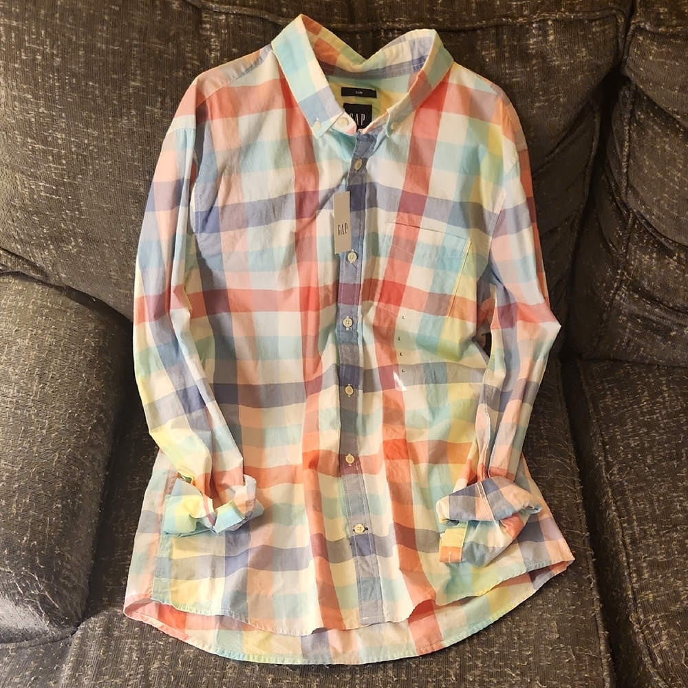 Colorful Plaid Men's Shirt